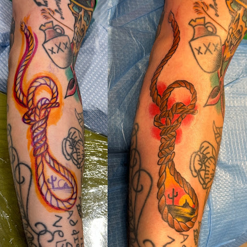 Work by Golden Dagger Tattoo Club