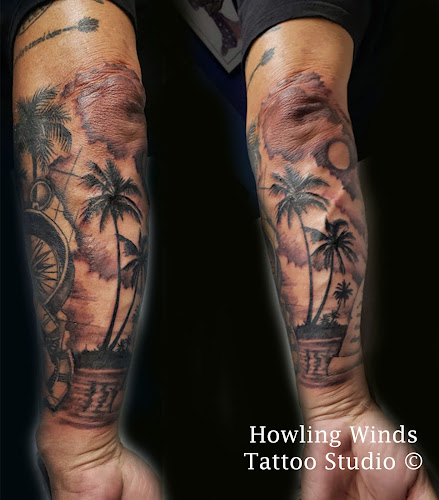 Work by Howling Winds Tattoo Studio