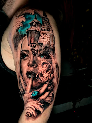 Work by Sinners Tattoo Studio and Supply