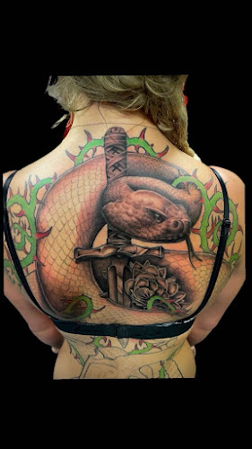 Work by Hurts So Good Tattoo studio