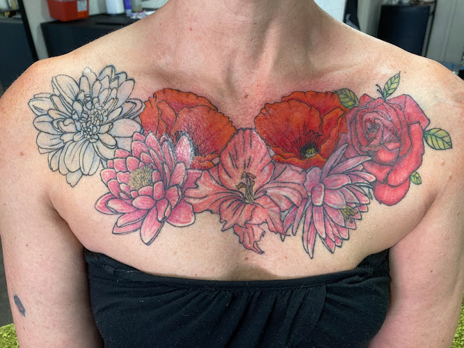 Work by Pinup Tattoo and Rock Shop
