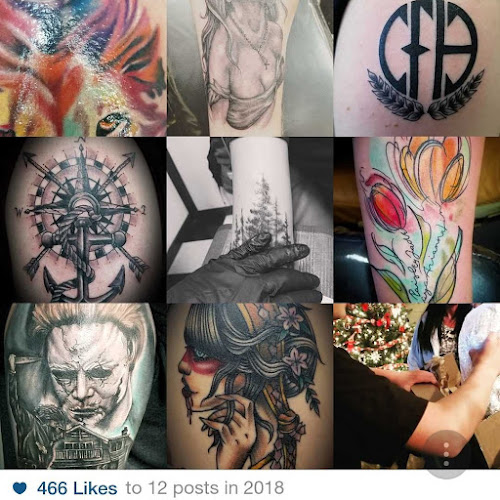 Work by Lucky's 13 Tattoo Shop