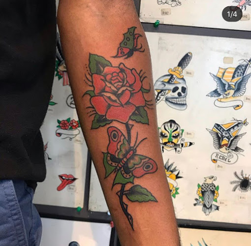 Work by Grimm Tattoo and Bert Grimm Museum
