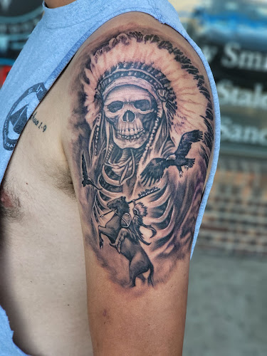 Work by The Guilty Monkey Tattoo Company