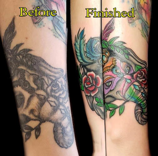 Work by 3rd Rock Tattoos and piercings