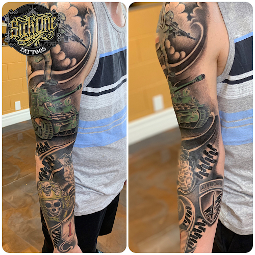 Work by Sick One Tattoos