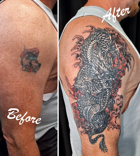 Work by Brother Raven's Tattoo & Art Emporium
