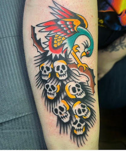 Work by The Fat Cat Tattoo
