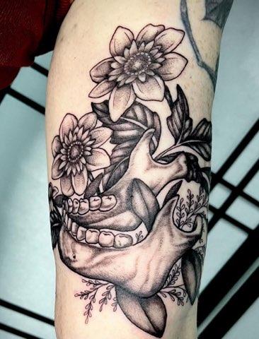 Work by Hellcat Tattoo
