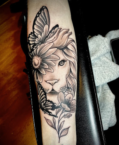 Work by Skip’s Tattoo Shop
