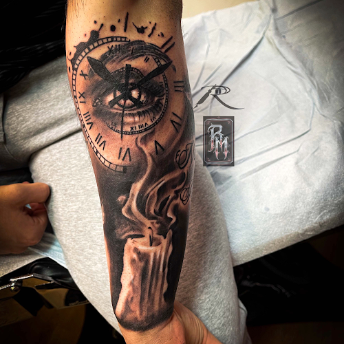 Work by Ride the Needle Tattoo