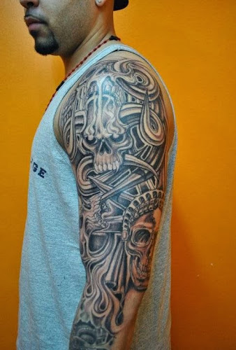 Work by Geisha tattoos