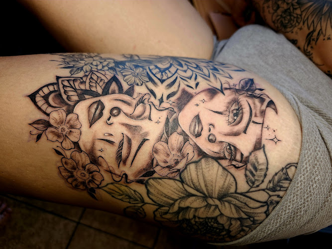 Work by Rock Bottom Tattoos and Treasures