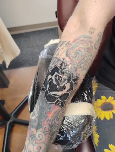 Work by Surly goat tattoo and piercing