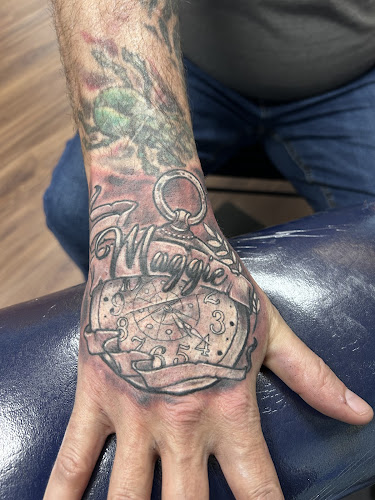 Work by Black Dragon Tattoo and Skate
