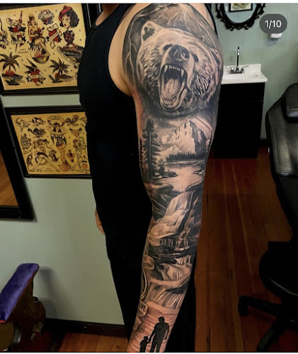 Work by Rose And Dagger Tattoo